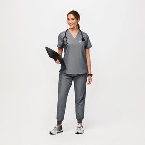 Gray Women's Scrub Set